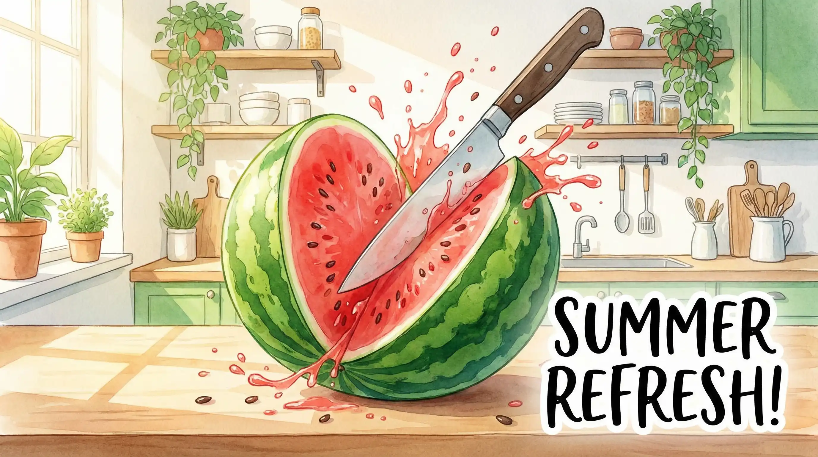 西瓜切开瞬间甜度检测 - 51吃瓜